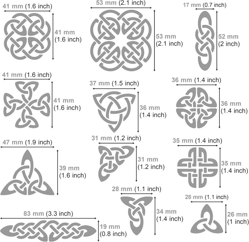 Aleks Melnyk No.32 Metal Journal Stencil, Pyrography Celtic Patterns, Celtic Knot, Viking Stencil, Wood Burning Template, Wood Carving, Bullet Journaling - Image 3